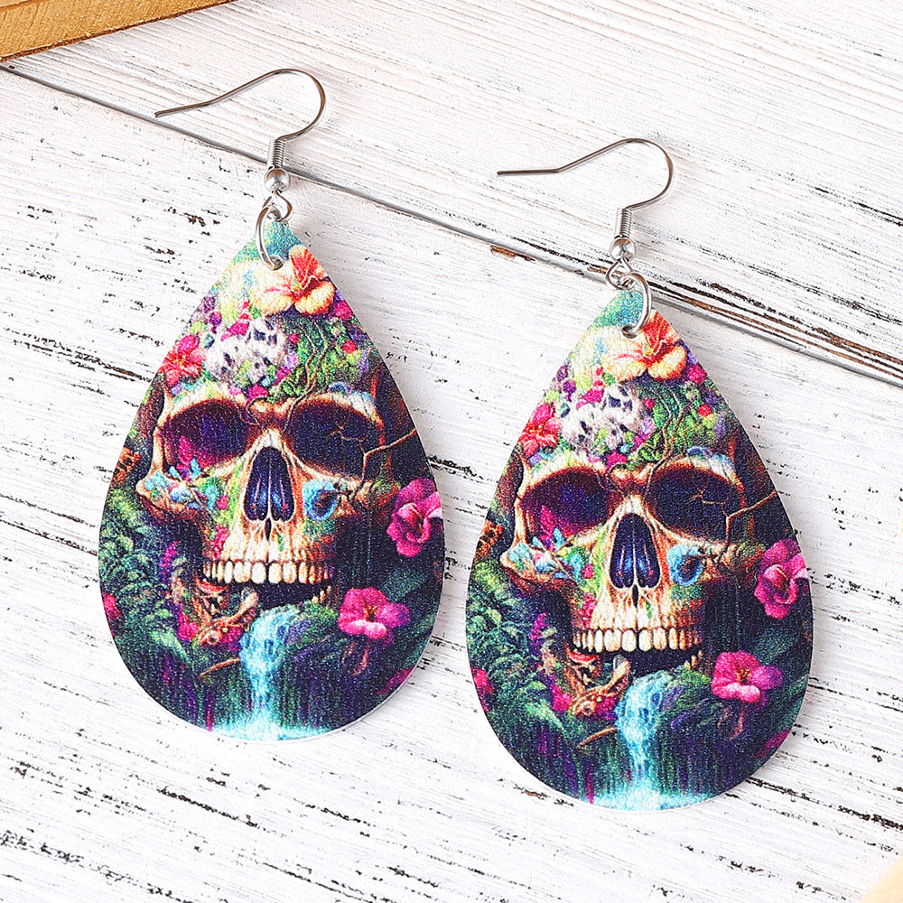 Wholesale  Gothic PU Leather Earrings